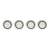 Sunburst Silver Enamel Dress Shirt Studs In