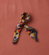 Patchwork Print Wool Silk Bandana