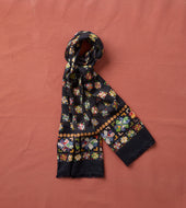 Carpet Print Tubular Wool Silk Scarf