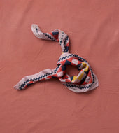 Pink Patchwork Print Wool Silk Bandana