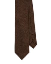 Brown Silk and Cotton Blend Tie