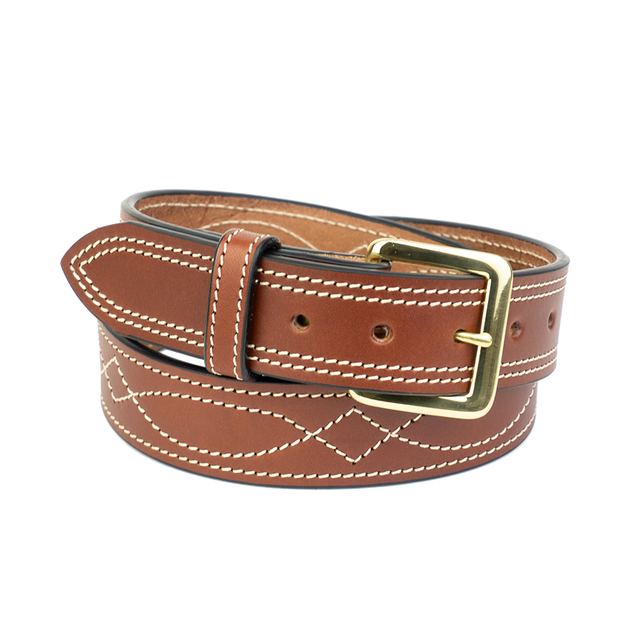Walnut Becca Stitched Belt