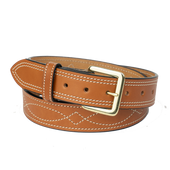 Chestnut Becca Stitched Belt