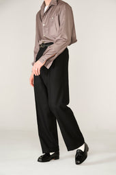 Wool Classic Wide Leg Trousers