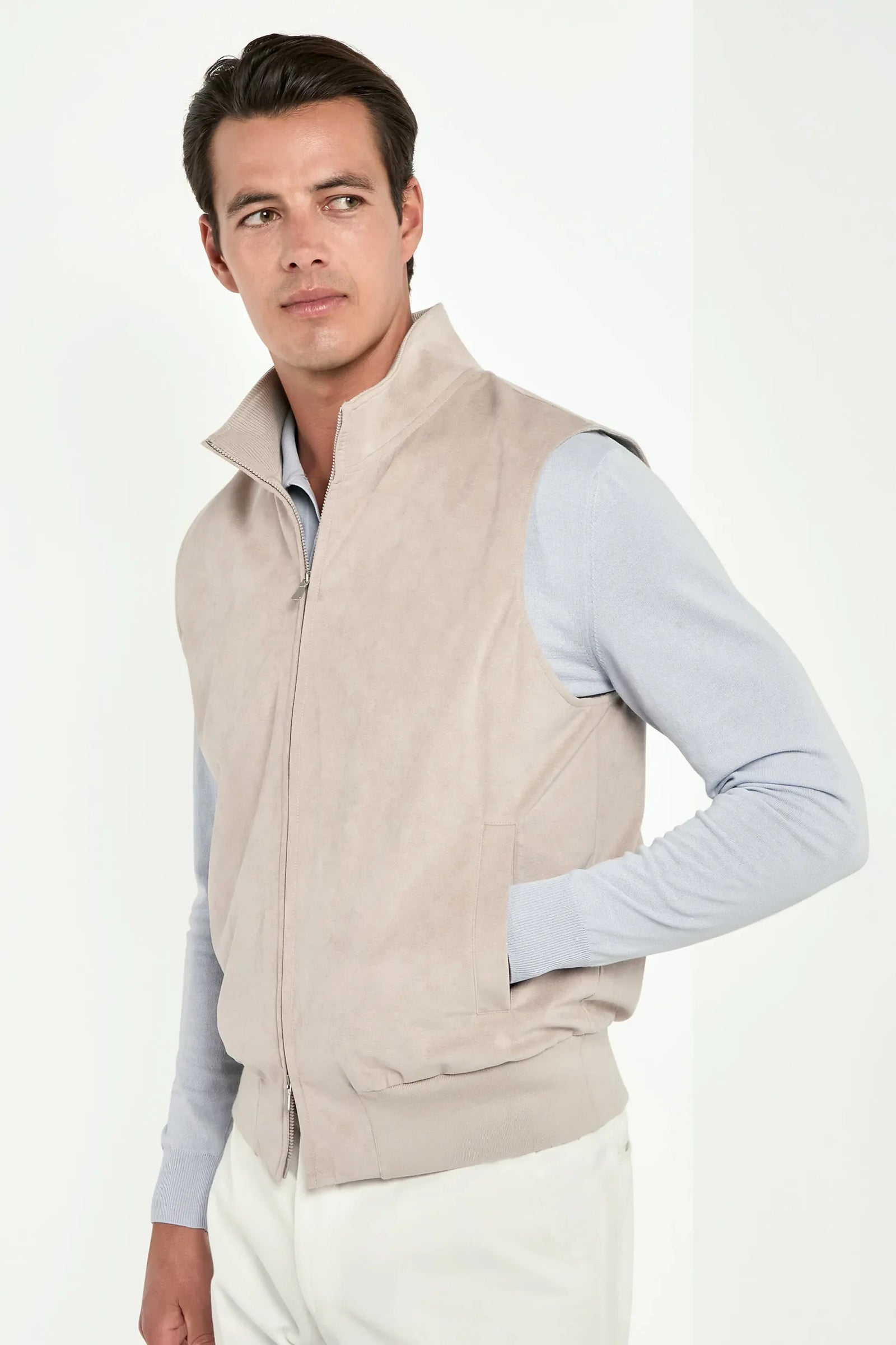 Alcantara Vest Made In Italy