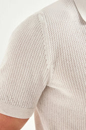 Knitted Polo Cardigan Made In Italy