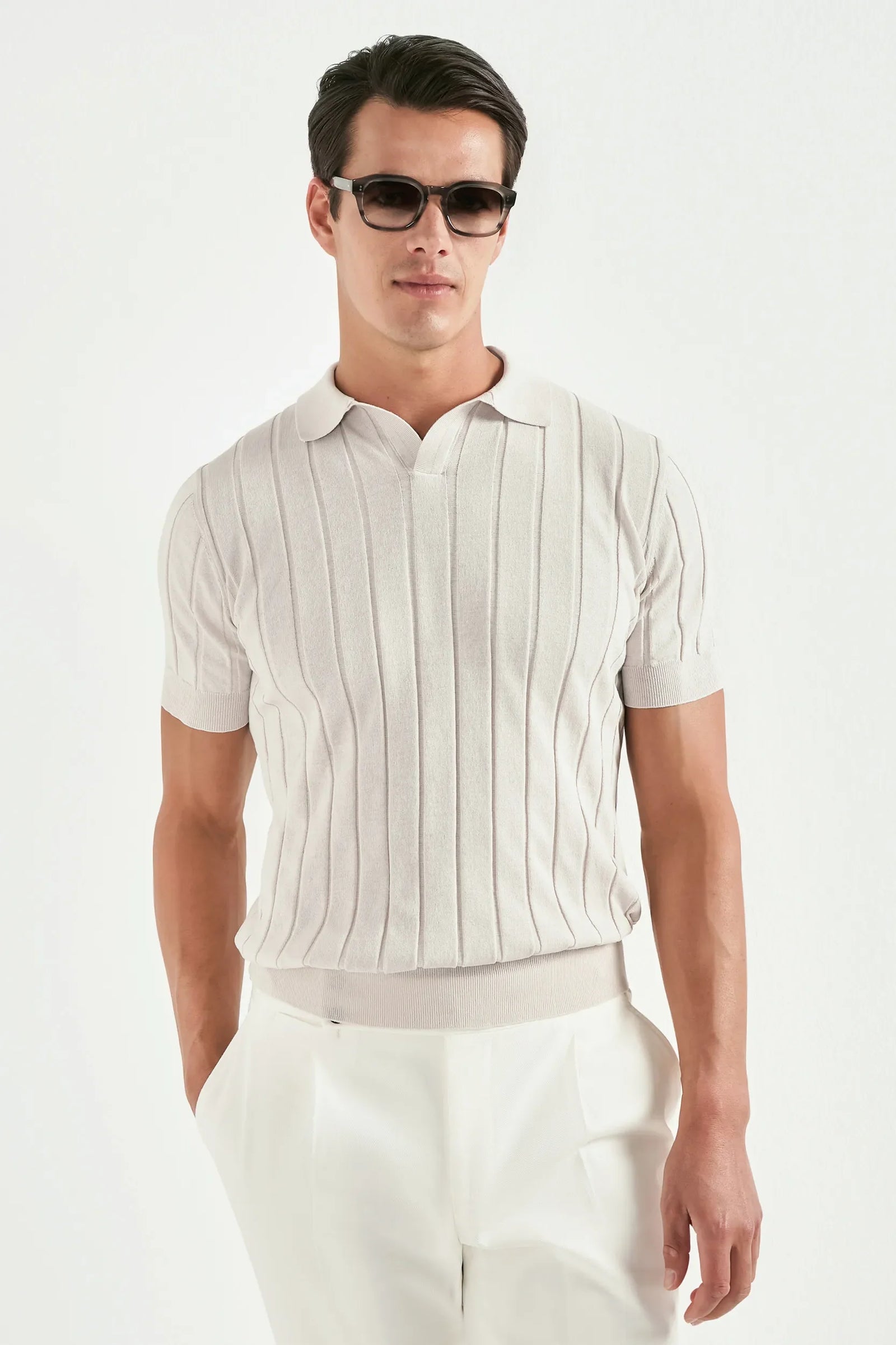 Ribbed Polo Made In Italy