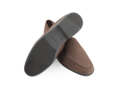 Stride Loafers In Deep Glove Suede With Shearling Lining Dark Sole
