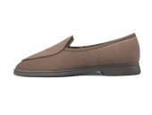 Stride Loafers In Deep Glove Suede With Shearling Lining Dark Sole