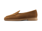 Stride Loafers In Earth Glove Suede Caramel Sole