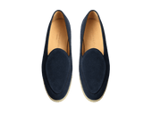Stride Loafers In Midnight Glove Suede Natural Sole