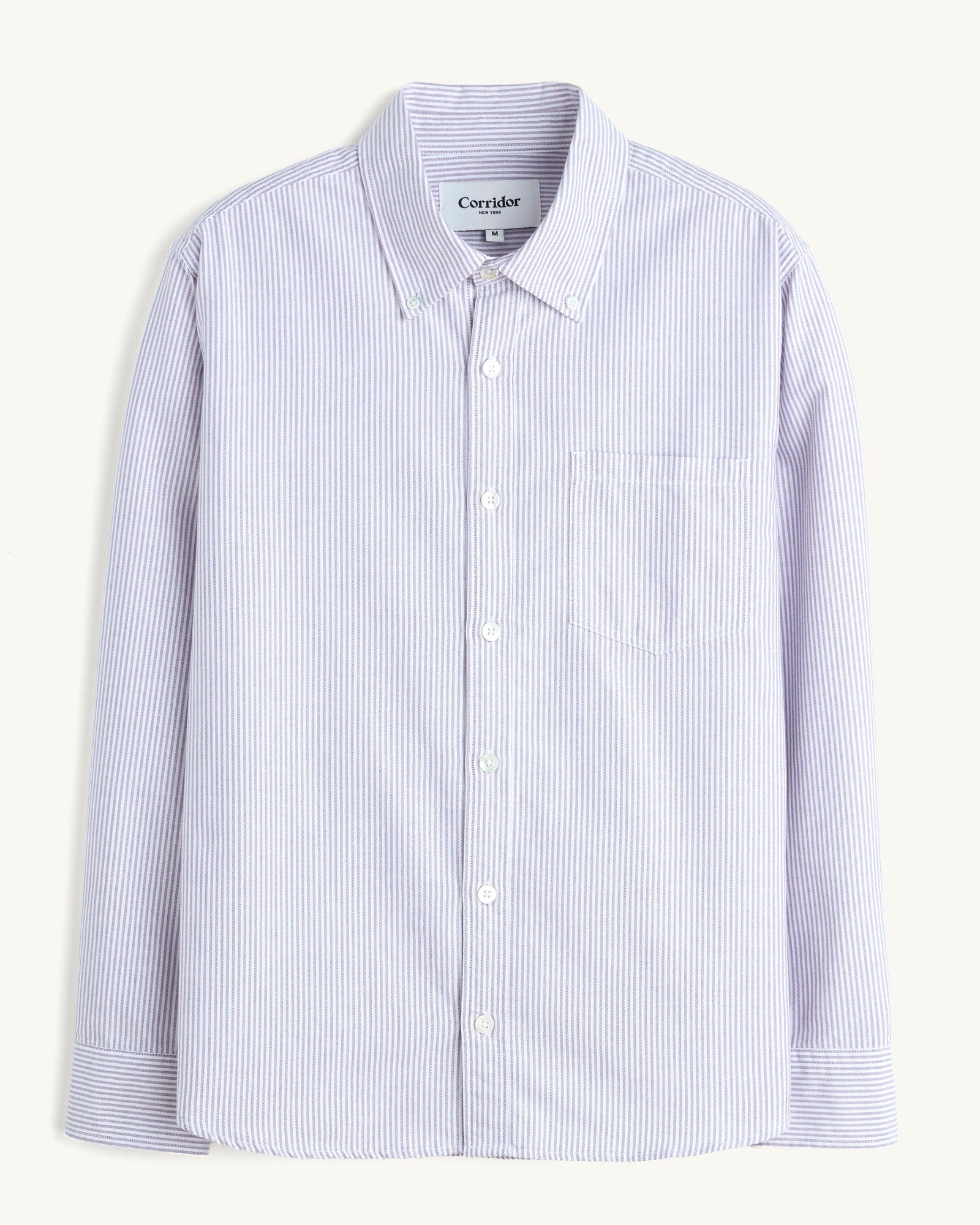 Stripe Oxford LS - Purple
