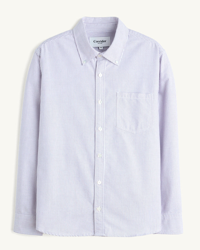 Stripe Oxford LS - Purple