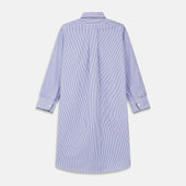 Bengal Stripe Piped Cotton Nightshirt