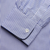 Bengal Stripe Piped Cotton Nightshirt