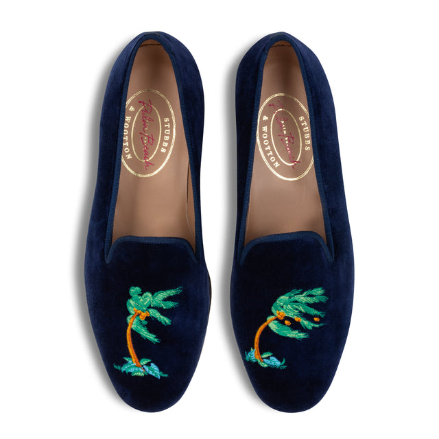 Storm Navy Velvet Slipper (Men)