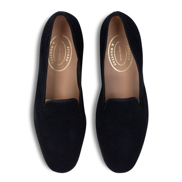 Black Needlepoint Slipper (Men)