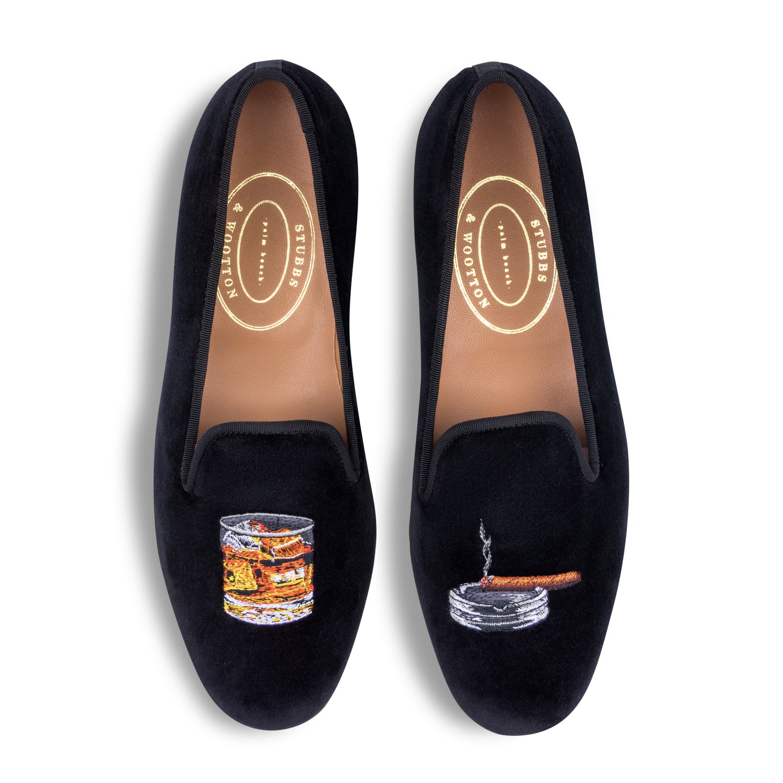Scotch Black Velvet Slipper (Men)