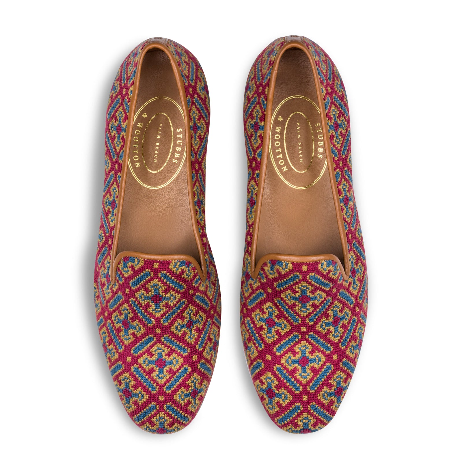 Cuenca Red Needlepoint Slipper (Men)