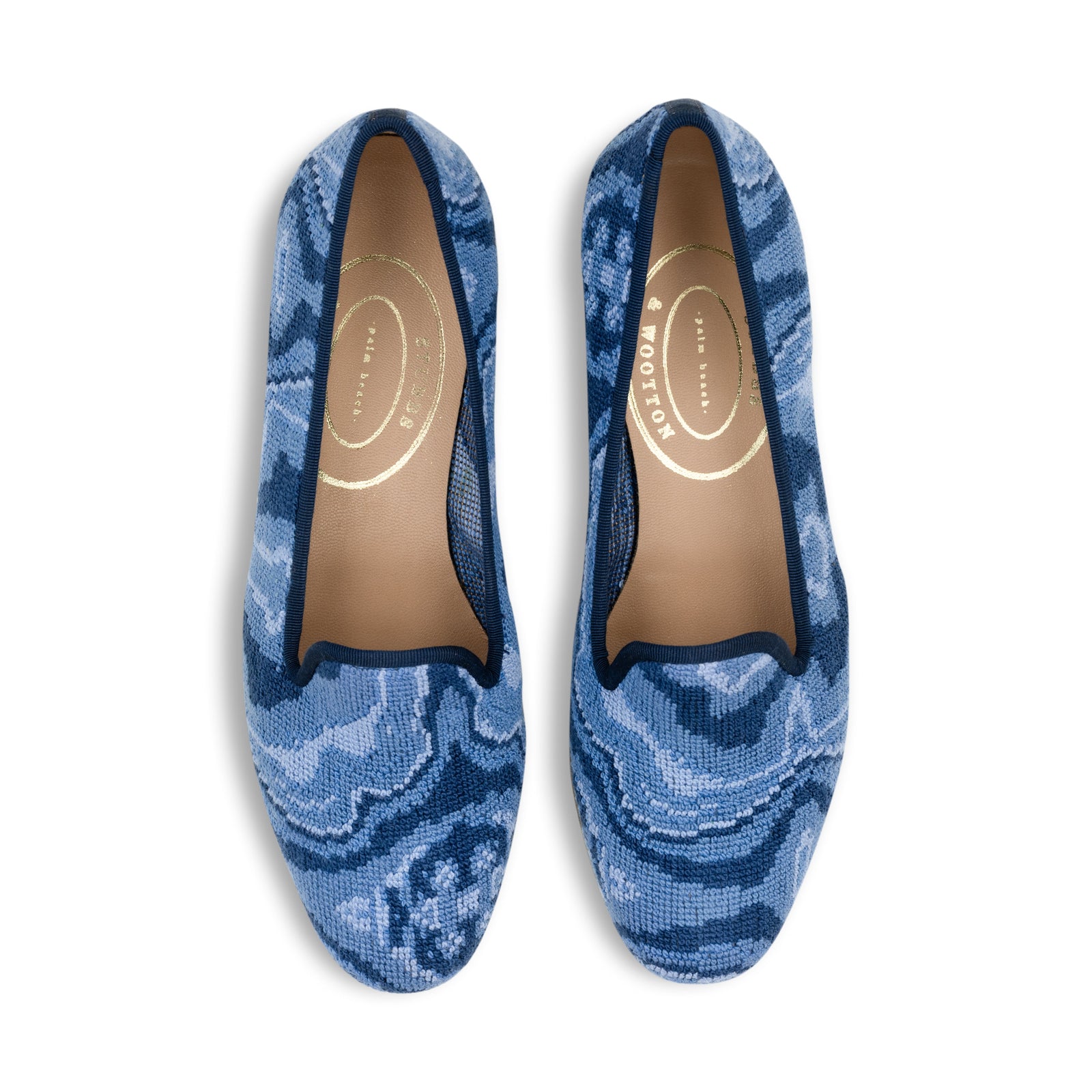 Lapis Needlepoint Slipper (Men)