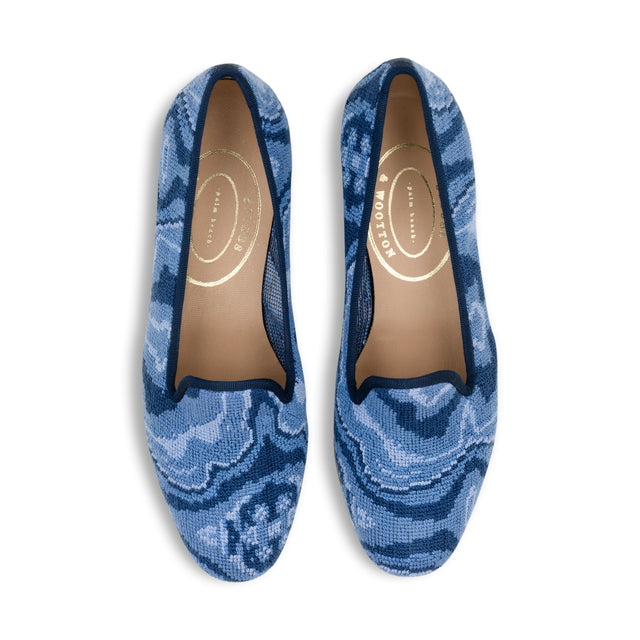 Lapis Needlepoint Slipper (Men)