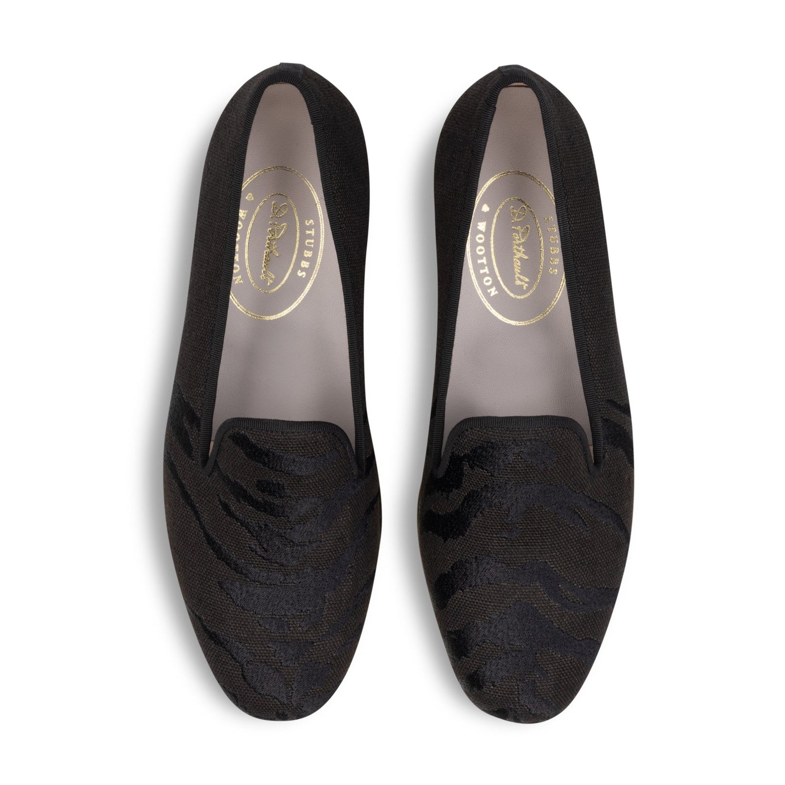 Tigre Noir Linen Slipper (Men)