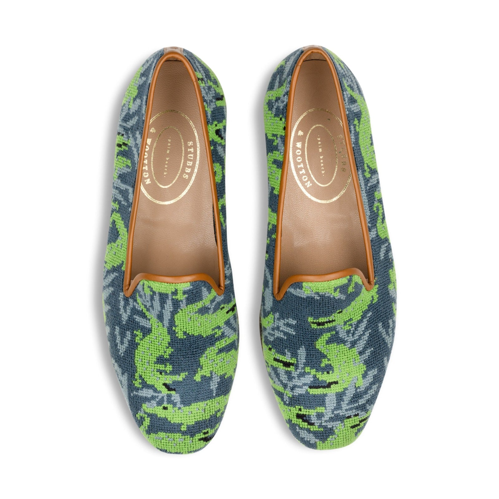 Wetlands Navy Needlepoint Slipper (Men)