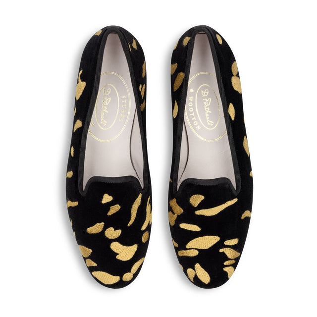 Alizee Noir Velvet Slipper (Men)