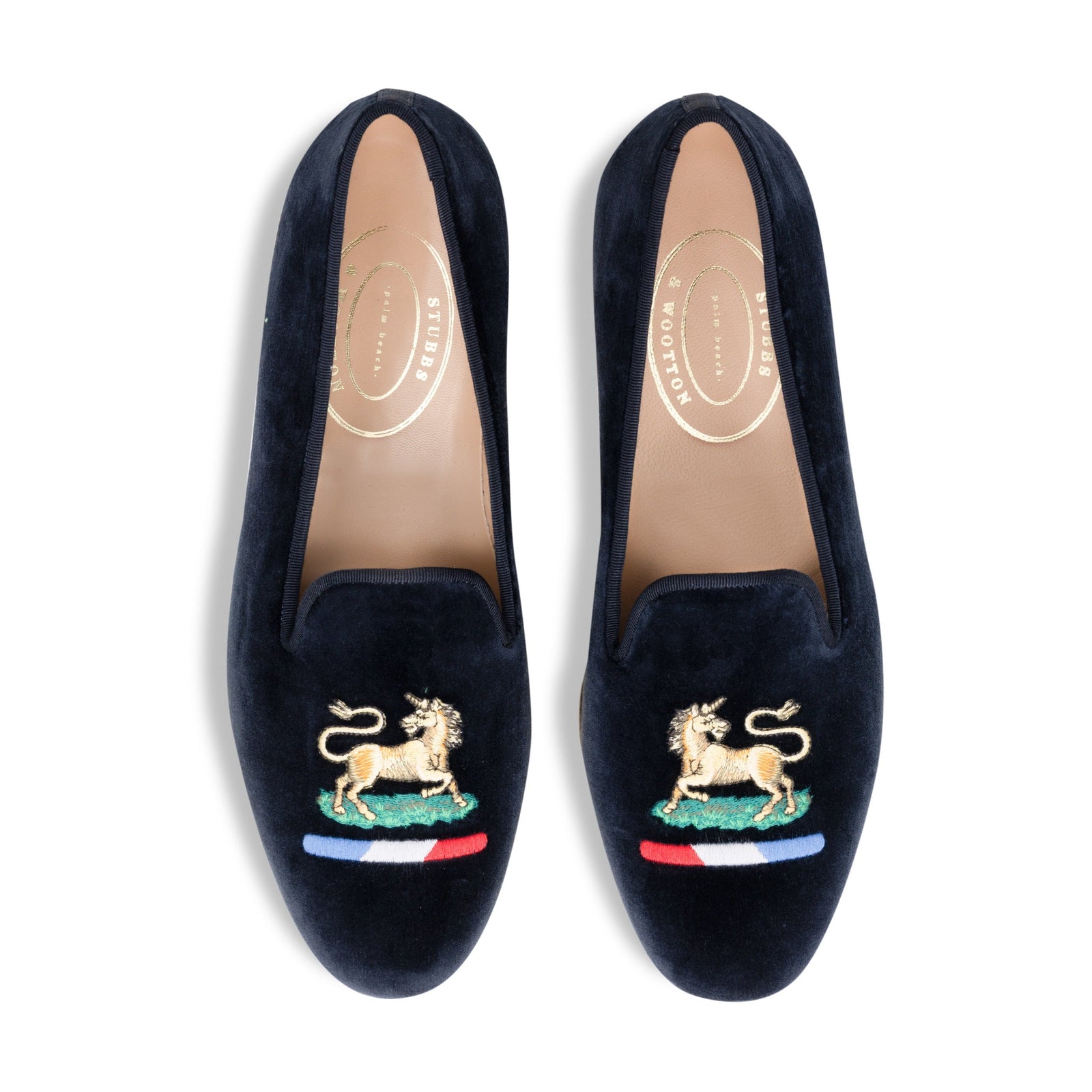 Unicorn Navy Velvet Slipper (Men)
