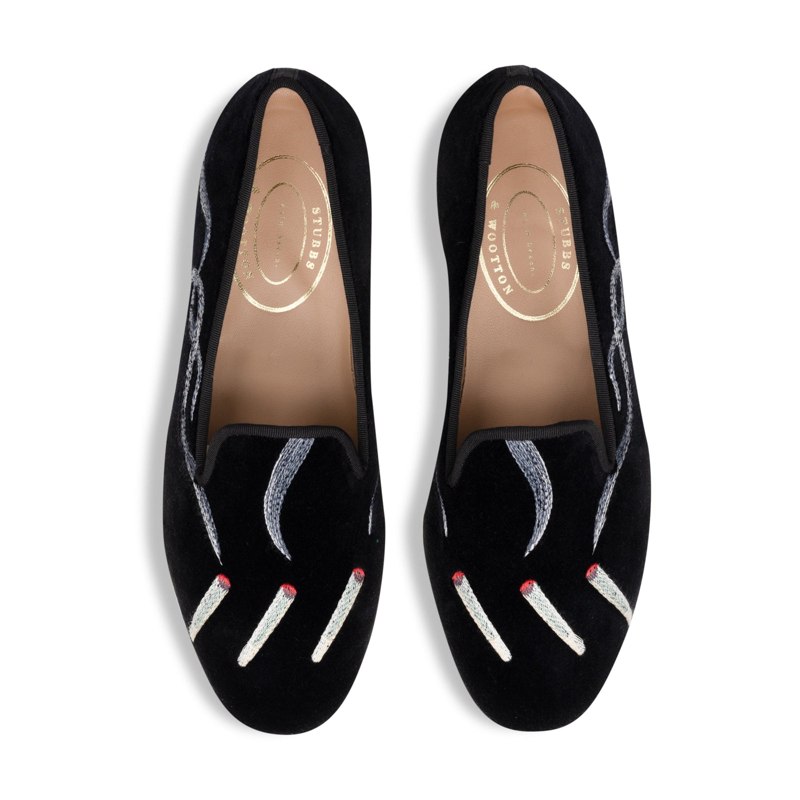 Smoking Black Velvet Slipper (Men)