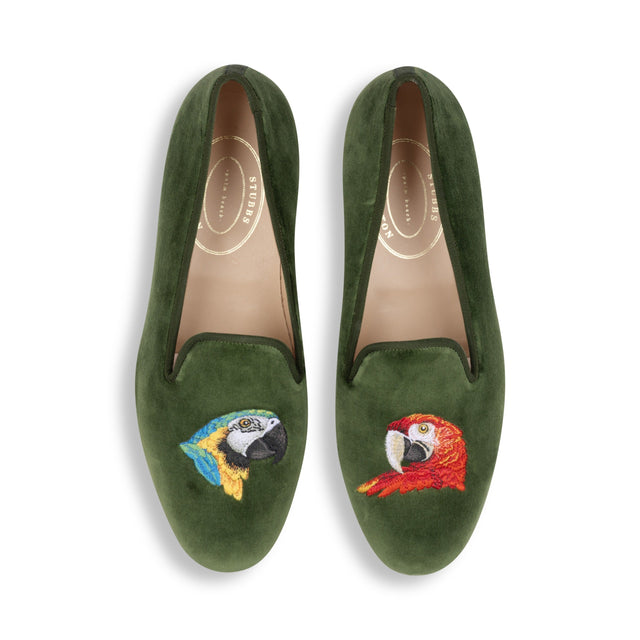 Parrots Forest Velvet Slipper (Men)