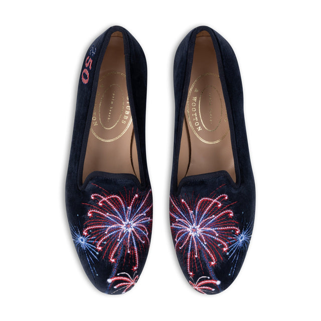 Spark Navy Velvet Slipper (Men)