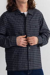 Patch Overshirt Crinkle Check
