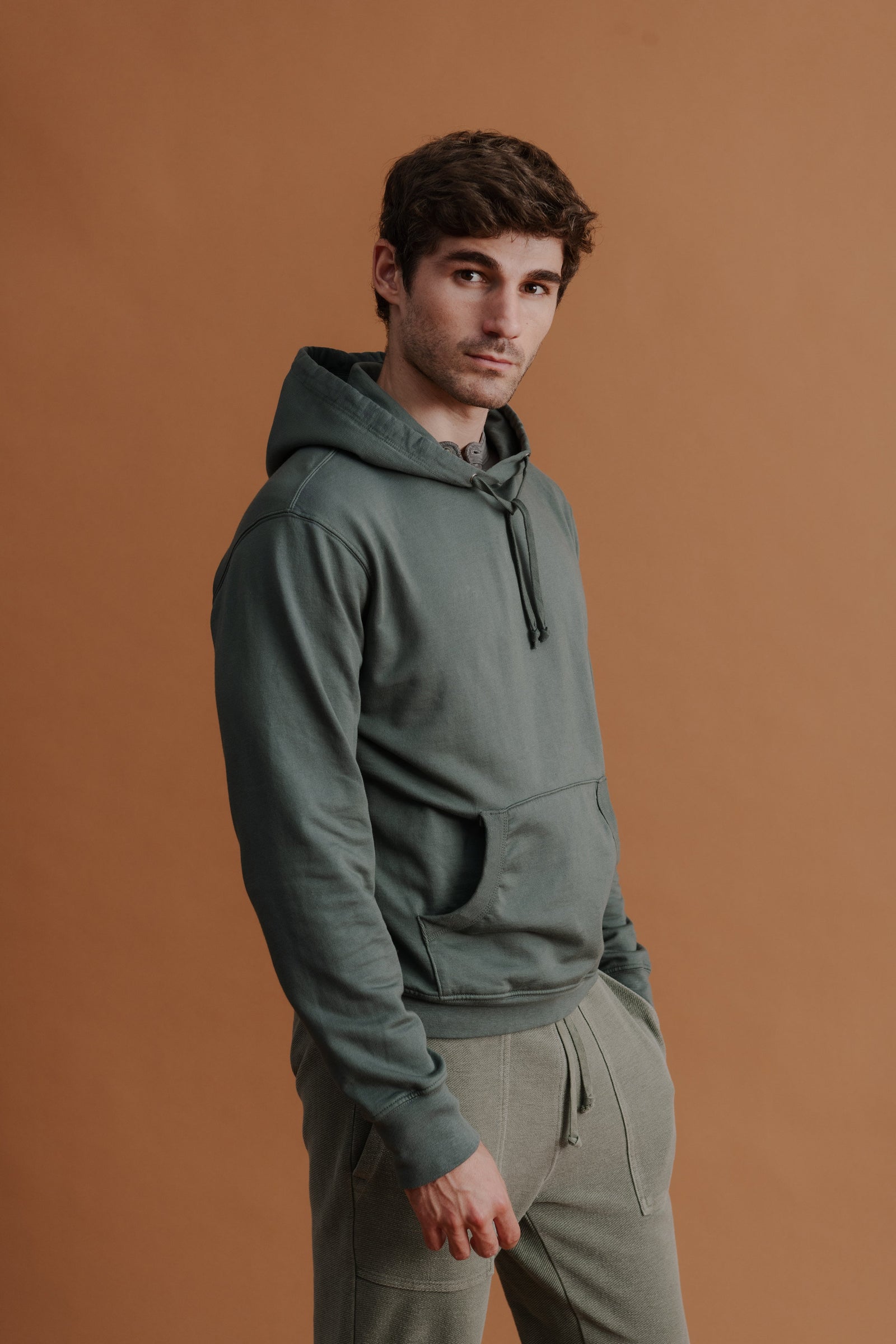 L S Supima Pullover Hooded Sweatshirt