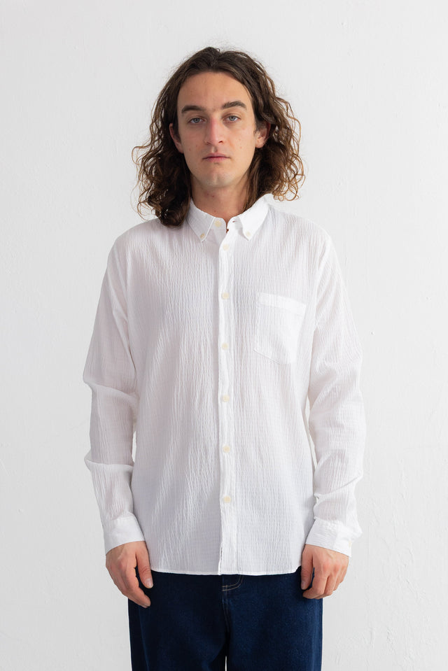 Relaxed Fit Shirt - White Texture