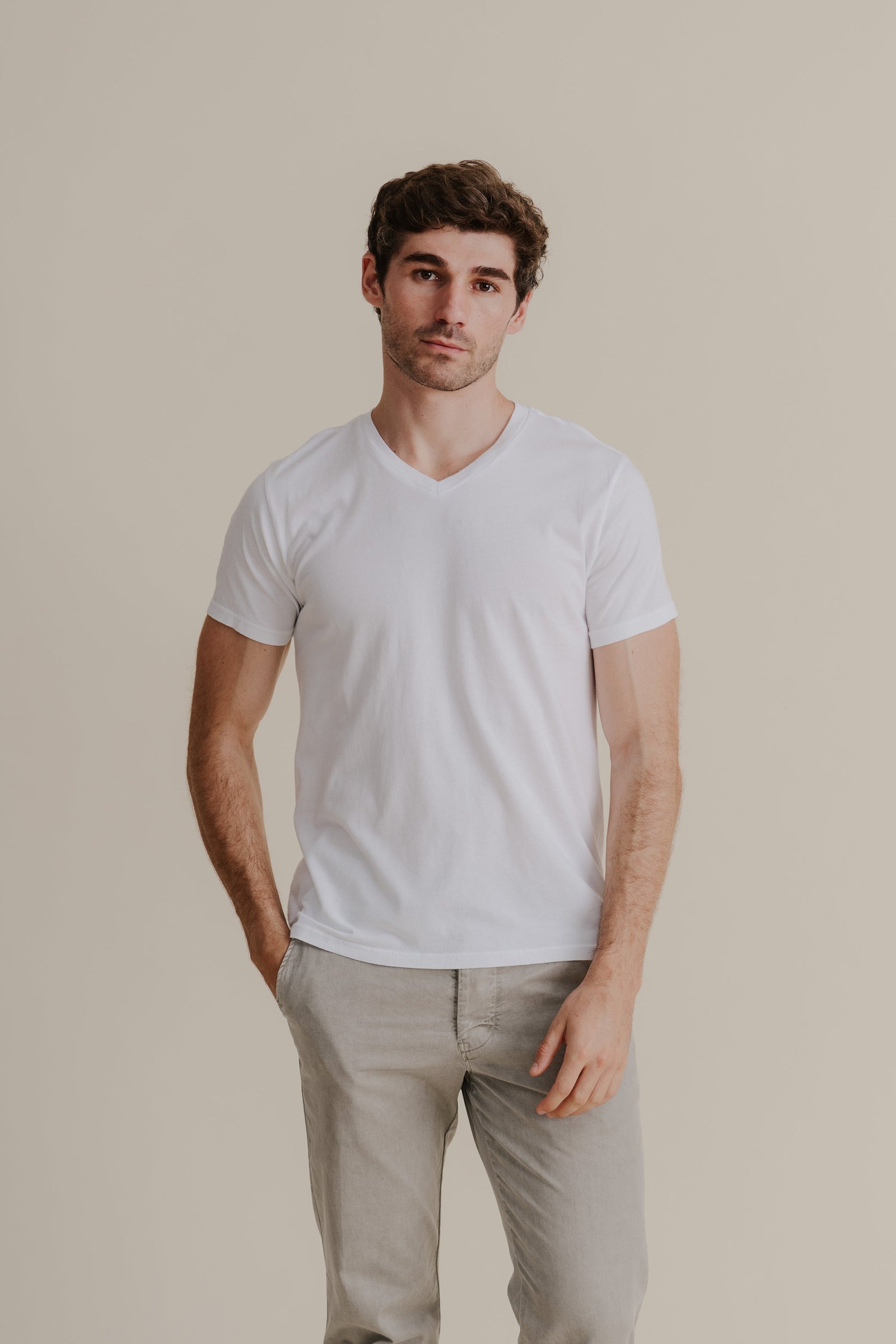 Men S Supima V Neck Tee