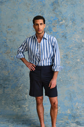 Deck Chair Stripe Linen Relaxed Fit Shirt
