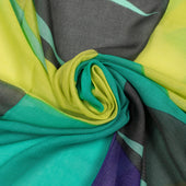 Big Scarf In Sunshine Teal And Purple Modal