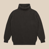 Cashmere ribbed submariner rollneck in dark olive