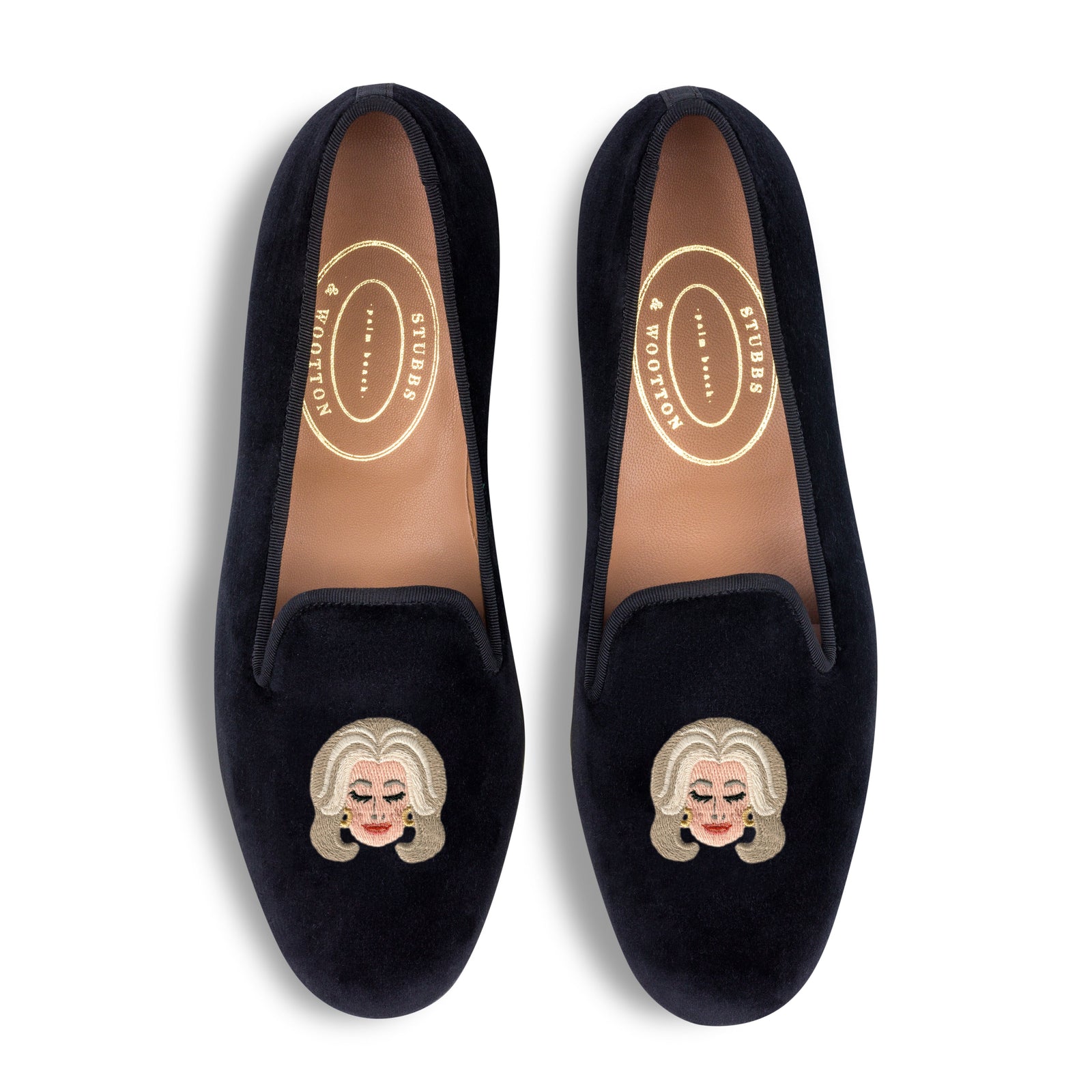 Suebelle Noir Velvet Slipper (Men)