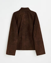 Short Raglan Suede Jacket