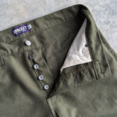Sunset Western Jean Loden 11oz Cotton Moleskin Sz 33