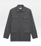 Sur Chemise Paisse En Laine Grise