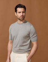 T Shirt En Maille De Coton Gris