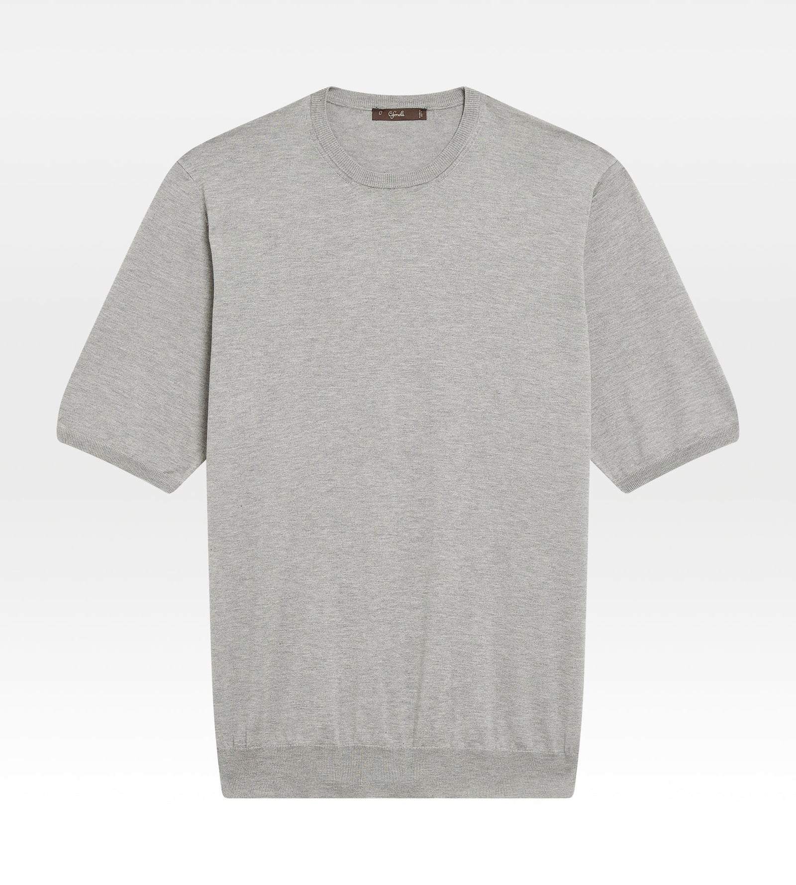 T Shirt En Maille De Coton Gris