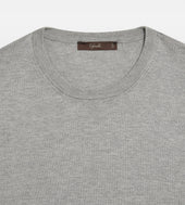 T Shirt En Maille De Coton Gris