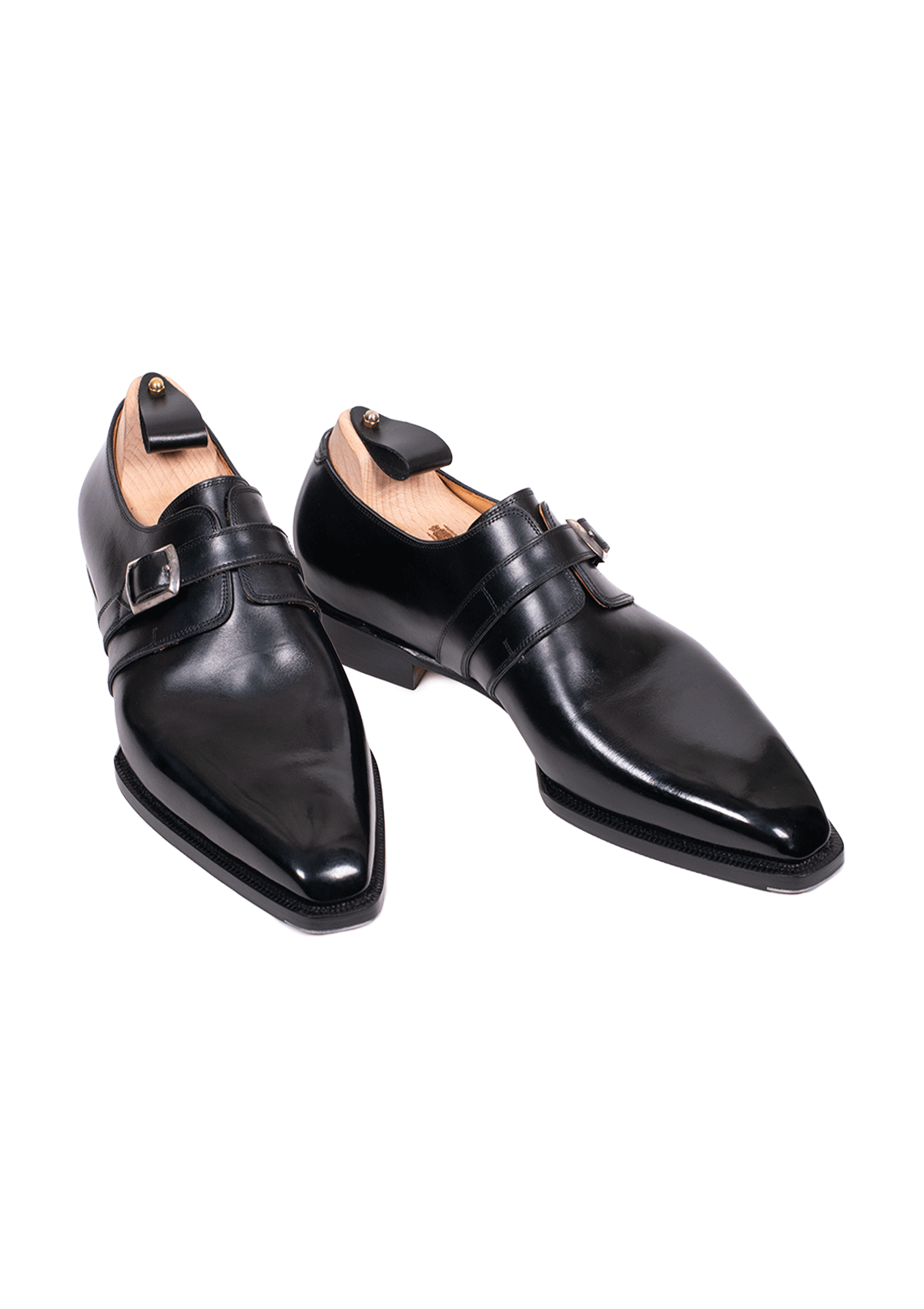 Dark Brown Single Monk Strap With Rubber Sole