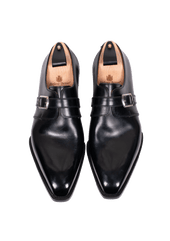 Dark Brown Single Monk Strap With Rubber Sole
