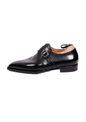Dark Brown Single Monk Strap With Rubber Sole
