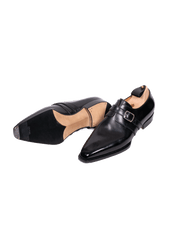 Dark Brown Single Monk Strap With Rubber Sole